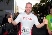 10 September 2013; Eoin Conroy, running for Titan Marketing, in the Grant Thornton 5k Corporate Team Challenge 2013. Dublin Docklands, Dublin. Photo by Sportsfile