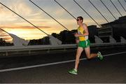 10 September 2013; Garrett Coughlan, UCD, competing in the Grant Thornton 5k Corporate Team Challenge 2013. Dublin Docklands, Dublin. Photo by Sportsfile