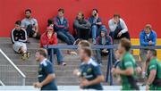 11 September 2013; Munster players, from left to right, Conor Murray, Casey Laulala, Mike Sherry, Denis Hurley, Duncan Williams, Felix Jones, Luke O'Dea, Sean Dougall and Stephen Archer watching the game. 'A' Interprovincial, Munster A v Connacht Eagles, Musgrave Park, Cork. Picture credit: Diarmuid Greene / SPORTSFILE