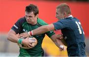11 September 2013; Shane Layden, Connacht Eagles, is tackled by Cian Bohane, Munster A. 'A' Interprovincial, Munster A v Connacht Eagles, Musgrave Park, Cork. Picture credit: Diarmuid Greene / SPORTSFILE