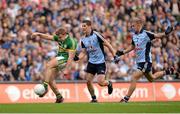 1 September 2013; James O'Donoghue, Kerry, in action against Rory O'Carroll and Jonny Cooper, right, Dublin. GAA Football All-Ireland Senior Championship, Semi-Final, Dublin v Kerry, Croke Park, Dublin. Picture credit: Stephen McCarthy / SPORTSFILE