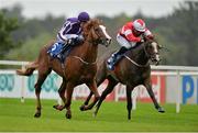 7 September 2013; The United States, left, with Joseph O'Brien up, on their way to winning the KPMG Enterprise Stakes ahead of Elleval, with Fergal Lynch up, who finished second. Leopardstown Racecourse, Leopardstown, Co. Dublin. Picture credit: Barry Cregg / SPORTSFILE