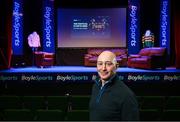 28 February 2024; David Casey, Assistant Trainer to Willie Mullins, during the BoyleSports Cheltenham Preview Night in aid of SVP at the Bardic Theatre in Donaghmore, Tyrone. Photo by Ramsey Cardy/Sportsfile