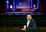 28 February 2024; David Jennings of Racing Post during the BoyleSports Cheltenham Preview Night in aid of SVP at the Bardic Theatre in Donaghmore, Tyrone. Photo by Ramsey Cardy/Sportsfile