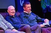 28 February 2024; David Casey, Assistant Trainer to Willie Mullins, left, and trainer Gavin Cromwell in discussion with the rest of the panel during the BoyleSports Cheltenham Preview Night in aid of SVP at the Bardic Theatre in Donaghmore, Tyrone. Photo by Ramsey Cardy/Sportsfile
