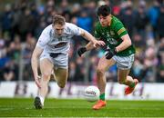 25 February 2024; Daniel Flynn of Kildare in action against Brian O'Halloran of Meath during the Allianz Football League Division 2 match between Meath and Kildare at Páirc Tailteann in Navan, Meath. Photo by Sam Barnes/Sportsfile