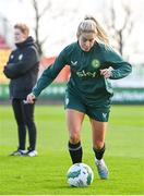 26 February 2024; Lily Agg during a Republic of Ireland women training session at Tallaght Stadium in Dublin. Photo by Tyler Miller/Sportsfile