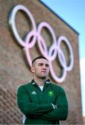 26 February 2024; Boxer Jack Marley poses for a portrait at a media conference in Olympic House at the Sport Ireland Campus in Dublin, ahead of the 2024 Olympic Games in Paris. Photo by Brendan Moran/Sportsfile