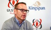 26 February 2024; Ulster Rugby Chief Executive Officer Jonny Petrie during a Ulster rugby media conference at Kingspan Stadium in Belfast. Photo by John Dickson/Sportsfile