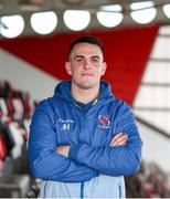 26 February 2024; James Hume during a Ulster rugby media conference at Kingspan Stadium in Belfast. Photo by John Dickson/Sportsfile