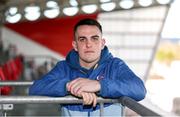 26 February 2024; James Hume during a Ulster rugby media conference at Kingspan Stadium in Belfast. Photo by John Dickson/Sportsfile