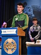 24 February 2024; Youth Representative Eoin Moylan during the GAA Congress at Canal Court Hotel in Newry, Down. Photo by Piaras Ó Mídheach/Sportsfile