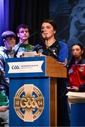 24 February 2024; Youth Representative Mary Hanrahan during the GAA Congress at Canal Court Hotel in Newry, Down. Photo by Piaras Ó Mídheach/Sportsfile