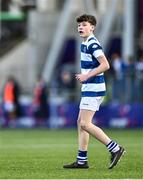 27 February 2024; Stephen Moloney of Blackrock College during the Bank of Ireland Leinster Schools Junior Cup quarter-final match between Gonzaga College and Blackrock College at Energia Park in Dublin. Photo by Piaras Ó Mídheach/Sportsfile