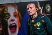 27 February 2024; Republic of Ireland goalkeeper Courtney Brosnan arrives before the international women's friendly match between Republic of Ireland and Wales at Tallaght Stadium in Dublin. Photo by David Fitzgerald/Sportsfile