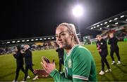 27 February 2024; Lily Agg of Republic of Ireland after the international women's friendly match between Republic of Ireland and Wales at Tallaght Stadium in Dublin. Photo by David Fitzgerald/Sportsfile
