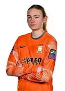 26 February 2024; Goalkeeper Julia Gawalkiewicz poses for a portrait during a Athlone Town FC squad portrait session at Athlone Town Stadium in Westmeath. Photo by Ben McShane/Sportsfile