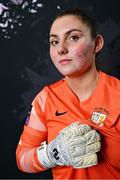 26 February 2024; Goalkeeper Amy Mahon during an Athlone Town FC squad portrait session at Athlone Town Stadium in Westmeath. Photo by David Fitzgerald/Sportsfile