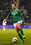 27 February 2024; Kyra Carusa of Republic of Ireland during the international women's friendly match between Republic of Ireland and Wales at Tallaght Stadium in Dublin. Photo by Tyler Miller/Sportsfile
