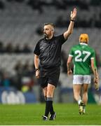 24 February 2024; Referee Kevin Jordan during the Allianz Hurling League Division 1 Group B match between Dublin and Limerick at Croke Park in Dublin. Photo by Brendan Moran/Sportsfile