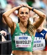 1 March 2024; Sharlene Mawdsley of Ireland reacts after finishing second in her heat of the Women's 400m during day one of the World Indoor Athletics Championships 2024 at Emirates Arena in Glasgow, Scotland. Photo by Sam Barnes/Sportsfile