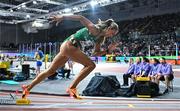 1 March 2024; Sharlene Mawdsley of Ireland competes in her Women's 400m semi-final during day one of the World Indoor Athletics Championships 2024 at Emirates Arena in Glasgow, Scotland. Photo by Sam Barnes/Sportsfile