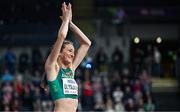 1 March 2024; Nicola Olyslagers of Australia celebrates after winning gold in her Women's High Jump final during day one of the World Indoor Athletics Championships 2024 at Emirates Arena in Glasgow, Scotland. Photo by Sam Barnes/Sportsfile