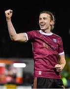 1 March 2024; David Hurley of Galway United celebrates after his side's victory in the SSE Airtricity Men's Premier Division match between Galway United and Waterford at Eamonn Deacy Park in Galway. Photo by Tyler Miller/Sportsfile