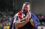 1 March 2024; Tom Walsh of New Zealand after winning silver in the Men's Shot Put final during day one of the World Indoor Athletics Championships 2024 at Emirates Arena in Glasgow, Scotland. Photo by Sam Barnes/Sportsfile