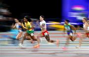 2 March 2024; Ewa Swoboda of Poland, centre, competes in the women's 60m heats during day two of the World Indoor Athletics Championships 2024 at Emirates Arena in Glasgow, Scotland. Photo by Sam Barnes/Sportsfile