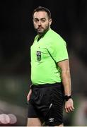 1 March 2024; Referee Chris Sheehan during the SSE Airtricity Men's First Division match between Cork City and UCD at Turner's Cross in Cork. Photo by Michael P Ryan/Sportsfile
