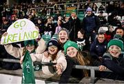 27 February 2024; Republic of Ireland supporters during the international women's friendly match between Republic of Ireland and Wales at Tallaght Stadium in Dublin. Photo by David Fitzgerald/Sportsfile