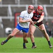 25 February 2024; Calum Lyons of Waterford in action against Ciarán Joyce of Cork during the Allianz Hurling League Division 1 Group A match between Cork and Waterford at SuperValu Páirc Uí Chaoimh in Cork. Photo by Piaras Ó Mídheach/Sportsfile
