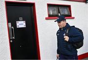 2 March 2024; Dublin manager Dessie Farrell arrives before the Allianz Football League Division 1 match between Derry and Dublin at Celtic Park in Derry. Photo by David Fitzgerald/Sportsfile