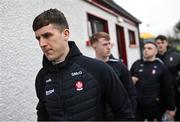 2 March 2024; Shane McGuigan of Derry arrives before the Allianz Football League Division 1 match between Derry and Dublin at Celtic Park in Derry. Photo by David Fitzgerald/Sportsfile
