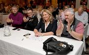 2 March 2024; Leinster LGFA President Trina Murray reacts after being confirmed as Uachtarán Tofa of the LGFA during the LGFA Annual Congress at The Falls Hotel in Ennistymon, Clare. Photo by Brendan Moran/Sportsfile