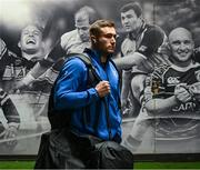 2 March 2024; Jordan Larmour of Leinster arrives before the United Rugby Championship match between Cardiff and Leinster at Cardiff Arms Park in Cardiff, Wales. Photo by Harry Murphy/Sportsfile