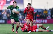 2 March 2024; David Hawkshaw of Connacht makes a break during the United Rugby Championship match between Connacht and Scarlets at Dexcom Stadium in Galway. Photo by Stephen Marken/Sportsfile