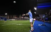 2 March 2024; Lee Barron of Leinster warms up before the United Rugby Championship match between Cardiff and Leinster at Cardiff Arms Park in Cardiff, Wales. Photo by Harry Murphy/Sportsfile