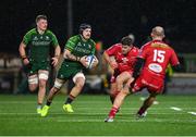 2 March 2024; Conor Oliver of Connacht in action against Wyn Jones of Scarlets during the United Rugby Championship match between Connacht and Scarlets at Dexcom Stadium in Galway. Photo by Stephen Marken/Sportsfile