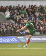2 March 2024; JJ Hanrahan of Connacht kicks a conversion during the United Rugby Championship match between Connacht and Scarlets at Dexcom Stadium in Galway. Photo by Stephen Marken/Sportsfile