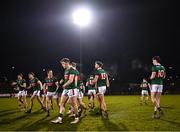 2 March 2024; Mayo players before the Allianz Football League Division 1 match between Mayo and Roscommon at Hastings Insurance MacHale Park in Castlebar, Mayo. Photo by Piaras Ó Mídheach/Sportsfile