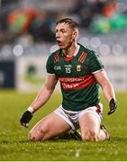 2 March 2024; Ryan O'Donoghue of Mayo appeals for a free during the Allianz Football League Division 1 match between Mayo and Roscommon at Hastings Insurance MacHale Park in Castlebar, Mayo. Photo by Piaras Ó Mídheach/Sportsfile