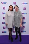 2 March 2024; Tara Gleeson, left, Gill Waters of the Camogie Association on arrival at the AIB Camogie Club Player Awards at Croke Park in Dublin. Photo by Seb Daly/Sportsfile