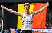 2 March 2024; Alexander Doom of Belgium celebrates after winning the Men's 400m Final on day two of the World Indoor Athletics Championships 2024 at Emirates Arena in Glasgow, Scotland. Photo by Sam Barnes/Sportsfile