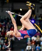 2 March 2024; Katie Moon of USA in action during the Women's Pole Vault Final on day two of the World Indoor Athletics Championships 2024 at Emirates Arena in Glasgow, Scotland. Photo by Sam Barnes/Sportsfile