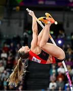 2 March 2024; Angelica Moser of Switzerland in action during the Women's Pole Vault Final on day two of the World Indoor Athletics Championships 2024 at Emirates Arena in Glasgow, Scotland. Photo by Sam Barnes/Sportsfile