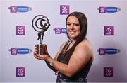 2 March 2024; Amy Clifford of Dicksboro, Kilkenny, with her 2023 Team of the Year award during at the AIB Camogie Club Player Awards at Croke Park in Dublin. The awards recognise the top performing players throughout the AIB Camogie Club Championships and celebrate their hard work, commitment, and individual achievements from the 2023 season. Photo by Seb Daly/Sportsfile