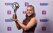 2 March 2024; Ciara Phelan of Dicksboro, Kilkenny, with her 2023 Team of the Year award during at the AIB Camogie Club Player Awards at Croke Park in Dublin. The awards recognise the top performing players throughout the AIB Camogie Club Championships and celebrate their hard work, commitment, and individual achievements from the 2023 season. Photo by Seb Daly/Sportsfile