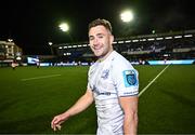 2 March 2024; Jordan Larmour of Leinster after making his 100th appearance in his side's victory in the United Rugby Championship match between Cardiff and Leinster at Cardiff Arms Park in Cardiff, Wales. Photo by Harry Murphy/Sportsfile